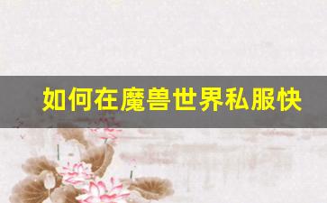 如何在魔兽世界私服快速提升角色战力的实用技巧
